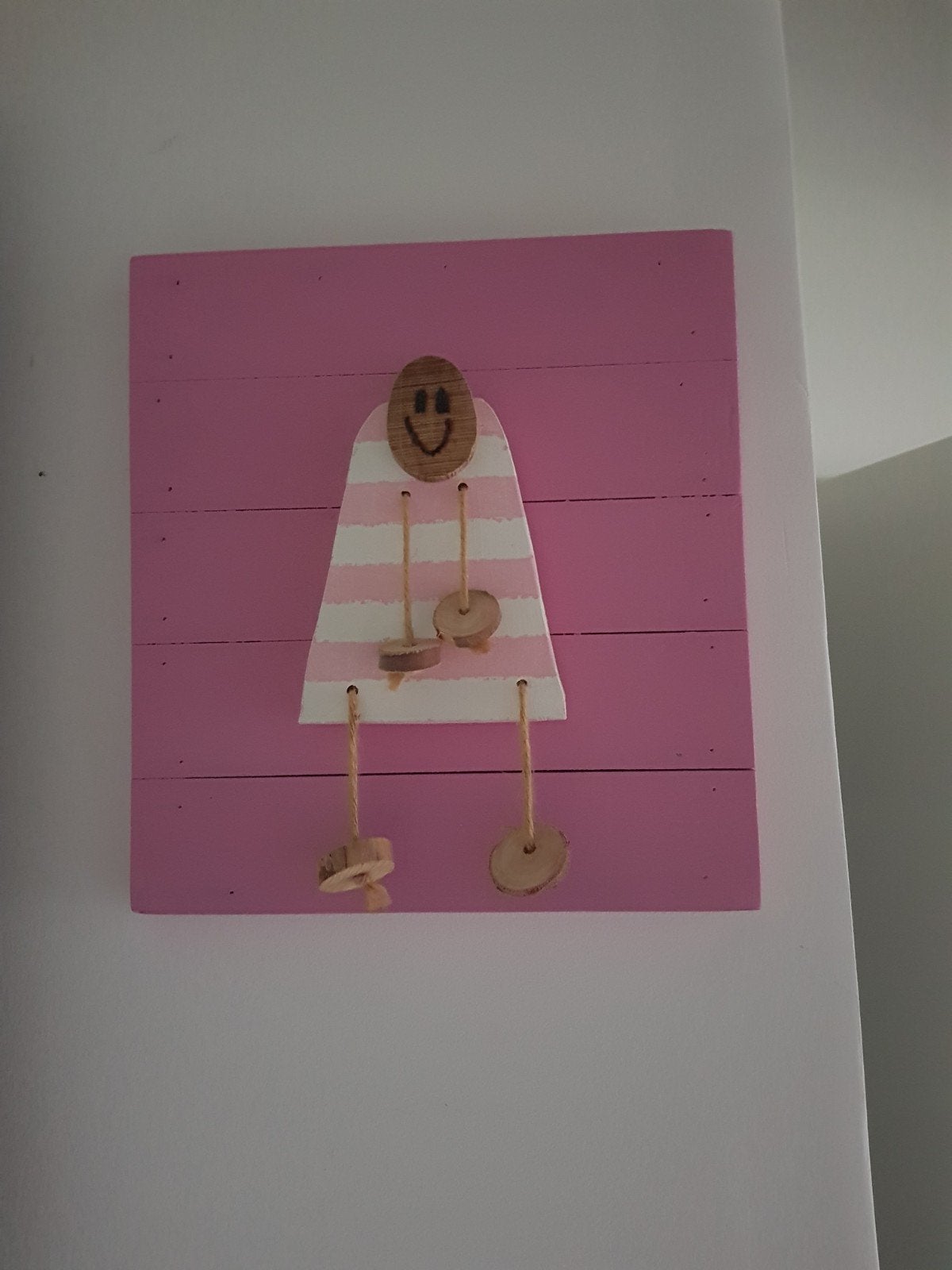 Erg leuk schilderij voor op een meisjeskamer, Ophalen of Verzenden, Zo goed als nieuw, Wanddecoratie, Handgemaakt