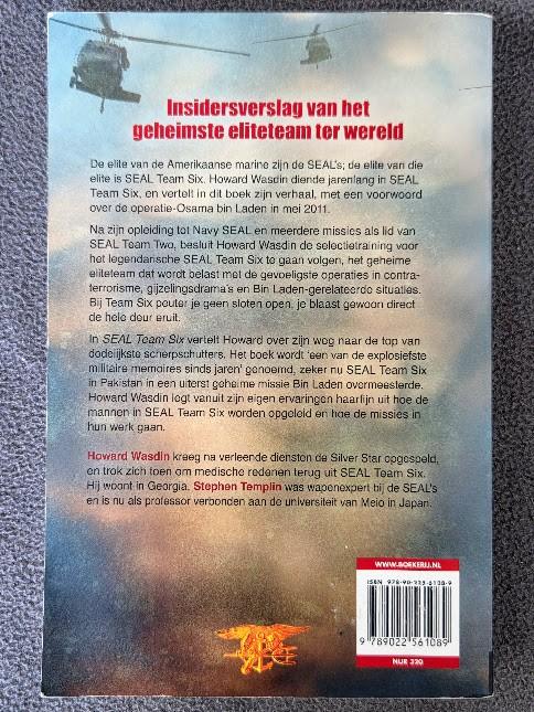 SEAL Team Six - Howard Wasdin & Stephen Templin, Boeken, Gelezen, Ophalen of Verzenden, 1945 tot heden, Luchtmacht