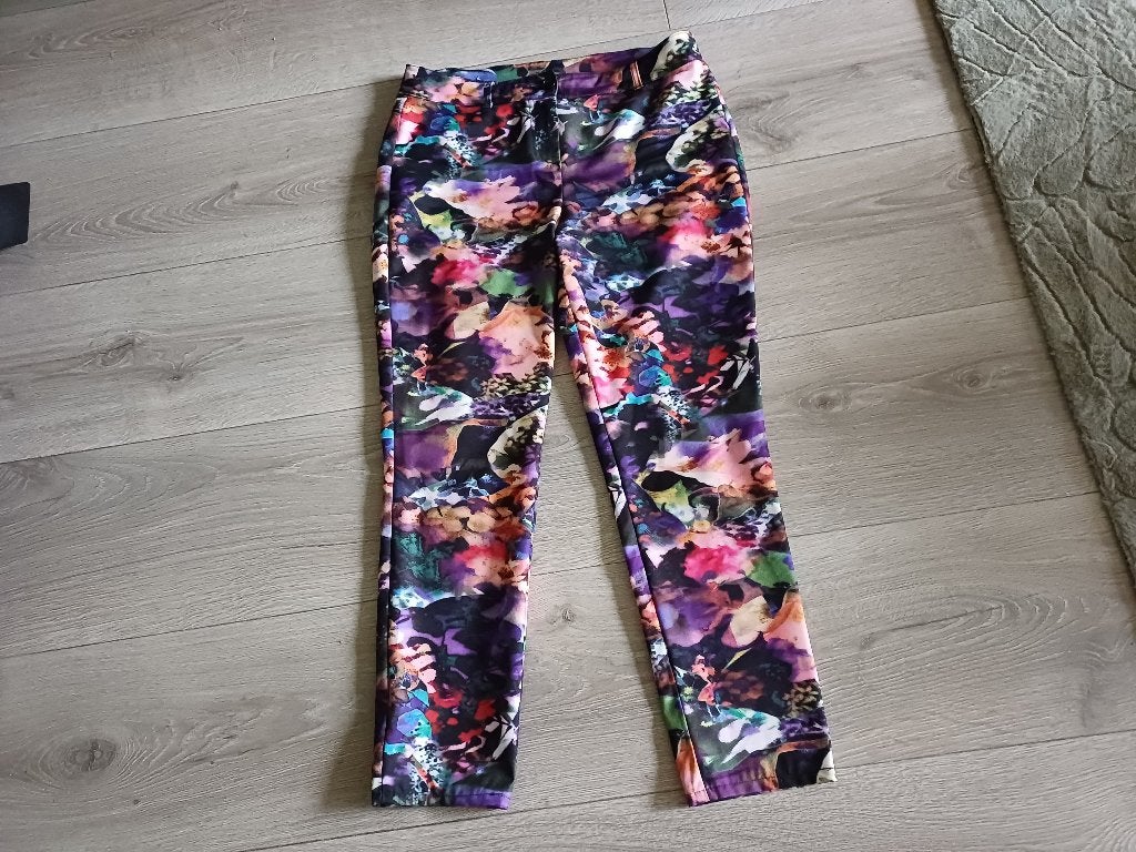 Fleurige broek MS mode mt 38, Maat 38/40 (M), Meerkleurig, Ophalen of Verzenden, Zo goed als nieuw