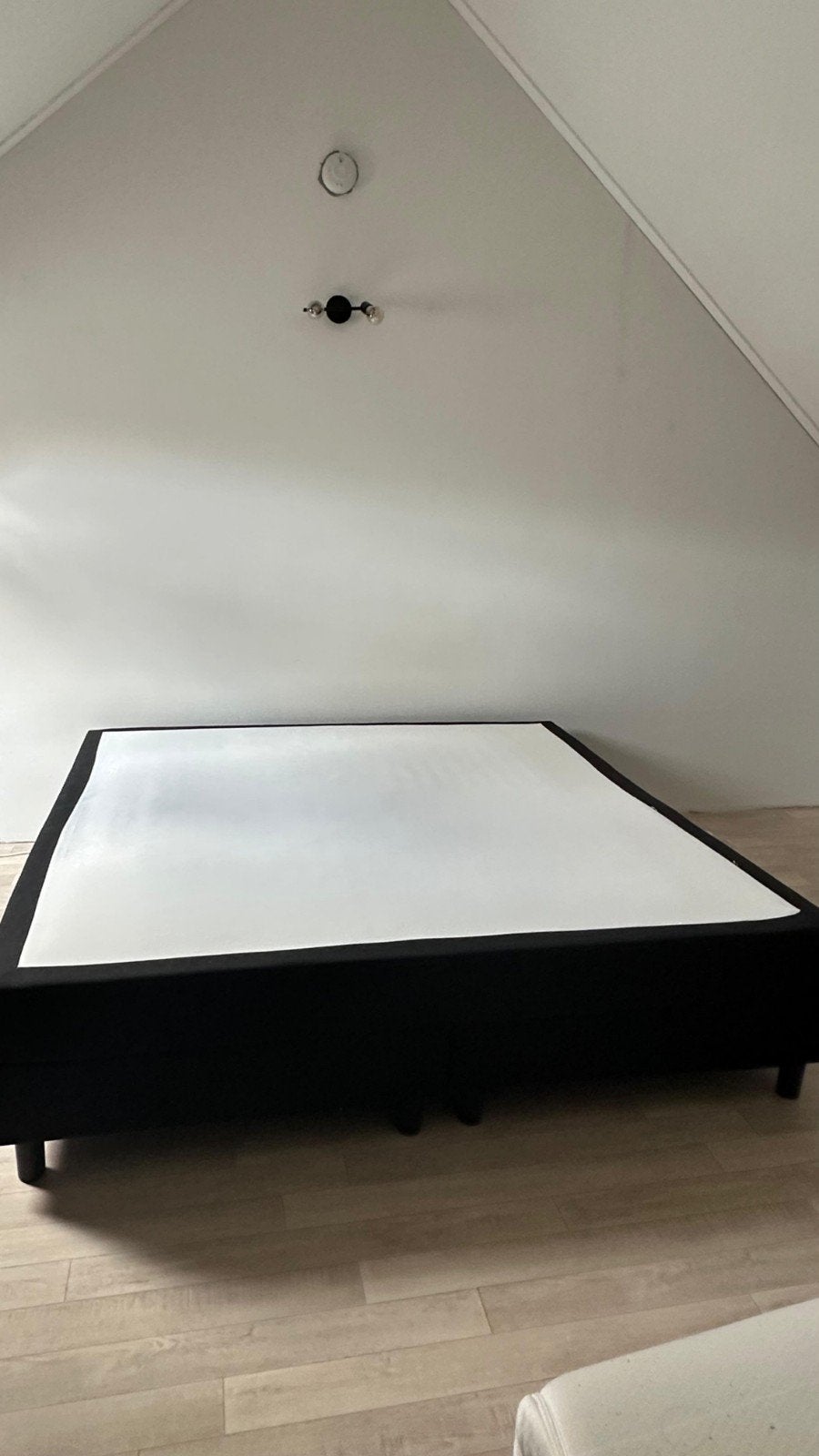Boxspring 200x200 cm - Zwart - Prijs is bespreekbaar, Ophalen, Zwart, Tweepersoons, Zo goed als nieuw