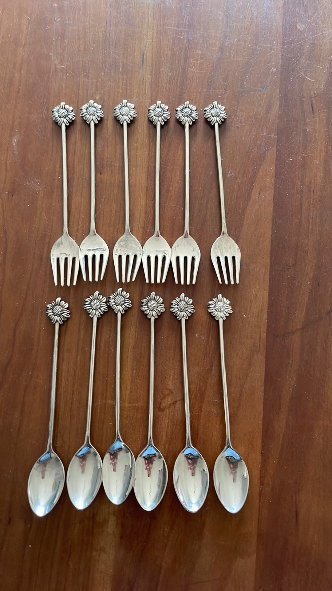 Lepeltjes en vorkjes met margriet, Ophalen of Verzenden