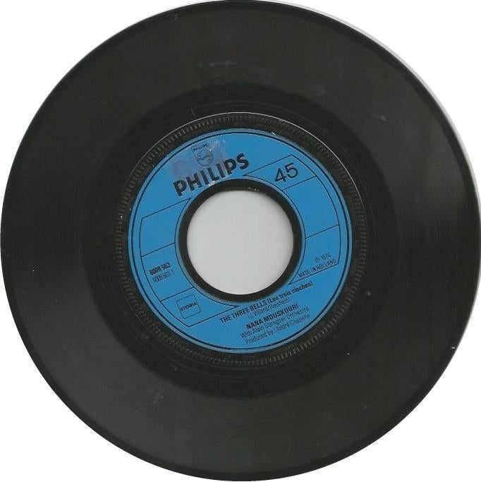 Nana Mouskouri ‎: The Three Bells (Les Trois Cloches) (1974), Gebruikt, 7 inch, Single, Ophalen of Verzenden