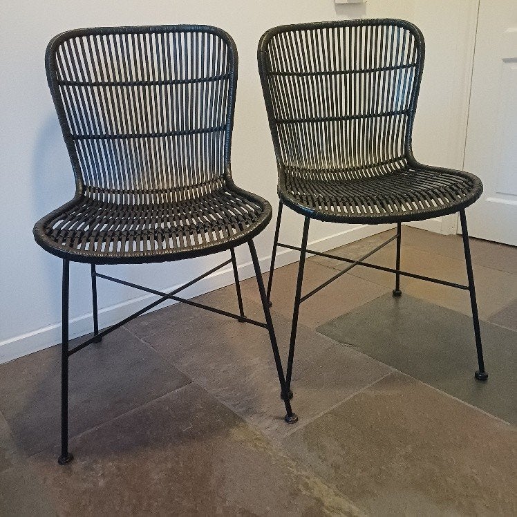 2 rotan stoelen, Ophalen, Twee, Zwart, Nieuw