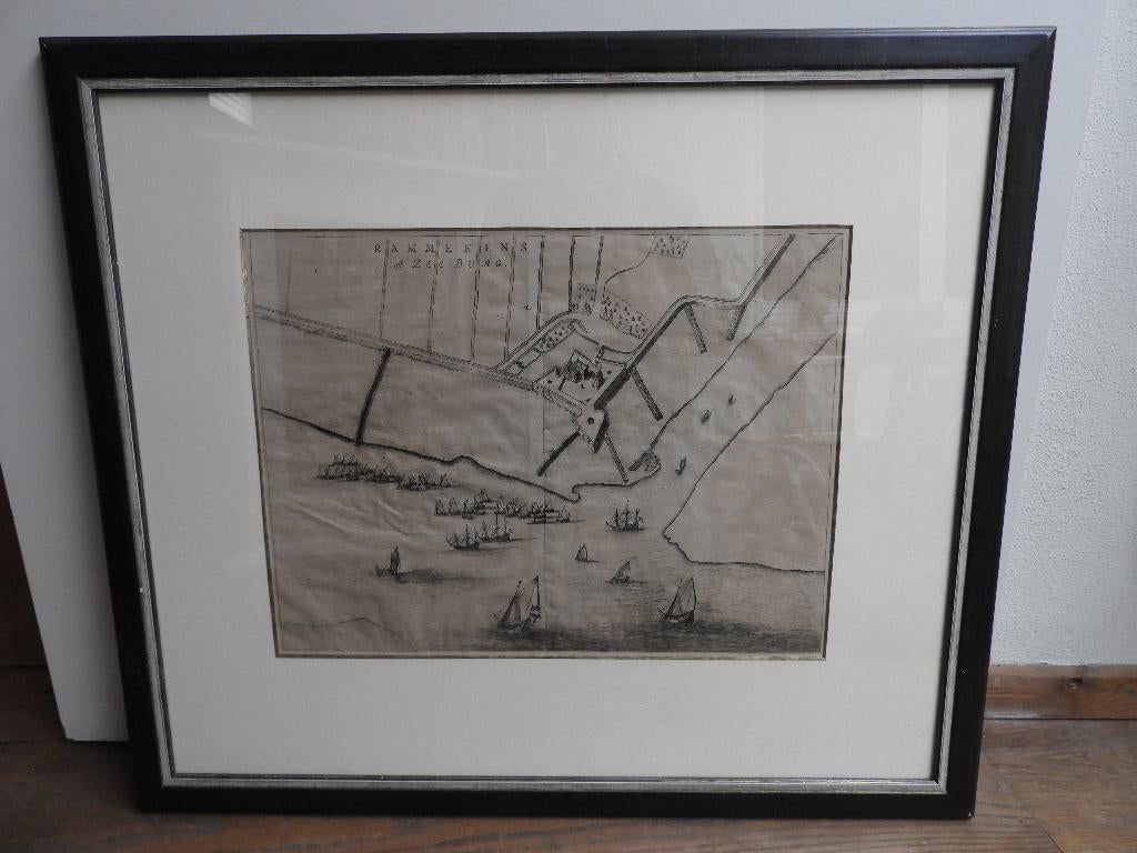 Fort Rammekens; J Blaeu - Rammekens oft Zee-Burg. - 1649, Voor 1800, Landkaart, Nederland, Ophalen