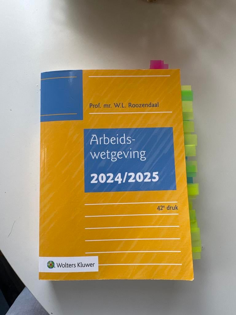 Arbeidswetgeving 2024/2025 Prof. mr. W.L. Roozendaal, Ophalen of Verzenden, Gamma, Zo goed als nieuw, WO