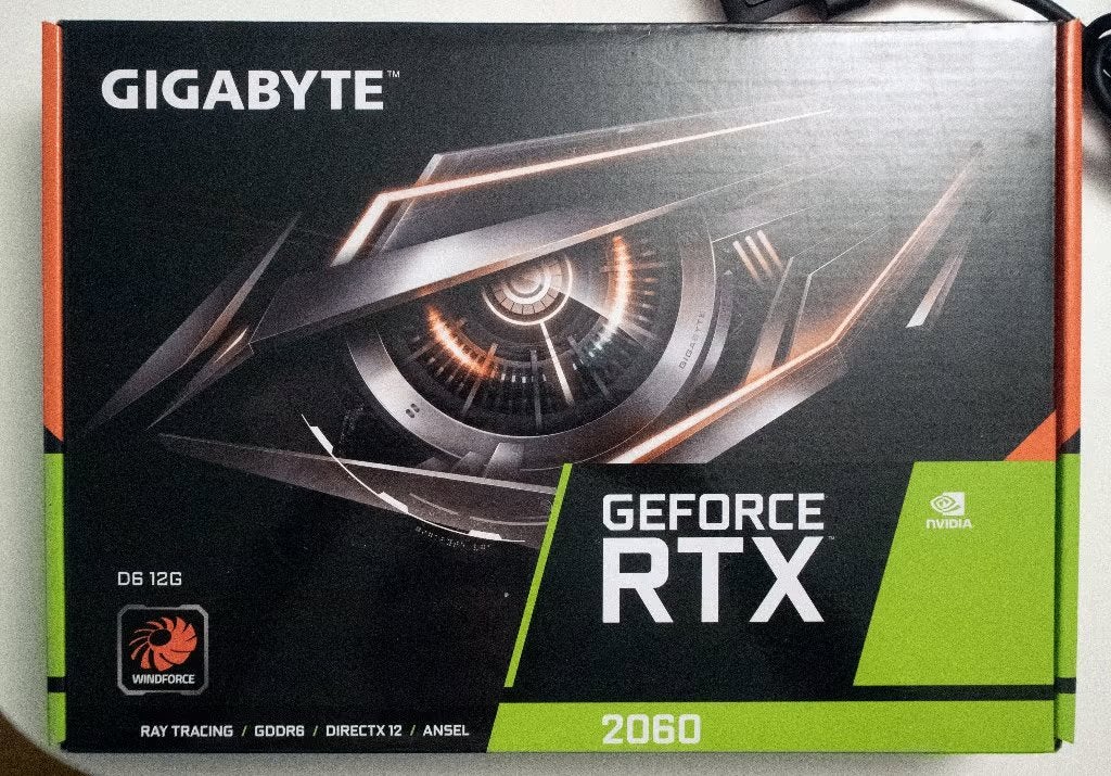 Gigabyte Geforce RTX 2060 D6 met 12 (!) gigabyte geheugen, Computers en Software, Videokaarten, PCI-Express 3, Gebruikt, Verzenden