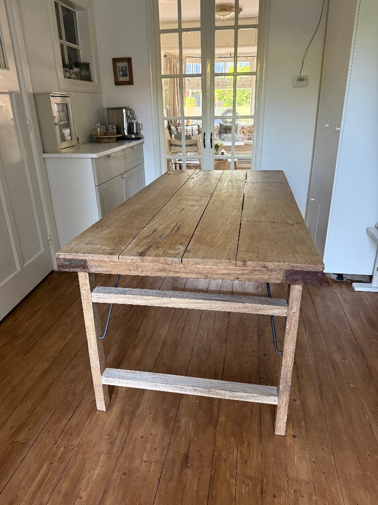 Eettafel hout (inklapbaar), Huis en Inrichting, Tafels | Eettafels, Ophalen, Gebruikt, Teakhout, 50 tot 100 cm