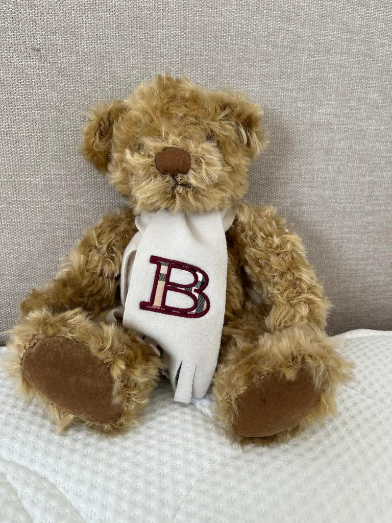 Teddybeertje met sjaaltje, Gebruikt, Beer, Ophalen of Verzenden, Middelgroot (20 tot 80 cm)