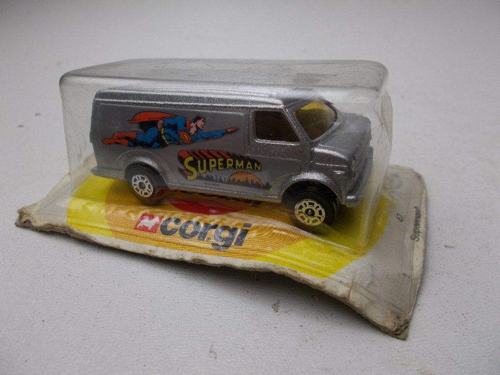 1978 Corgi Juniors No 47 SUPERMAN US VAN (-D-) Op Orig.KAART, Ophalen of Verzenden, Zo goed als nieuw, Bus of Vrachtwagen, Corgi