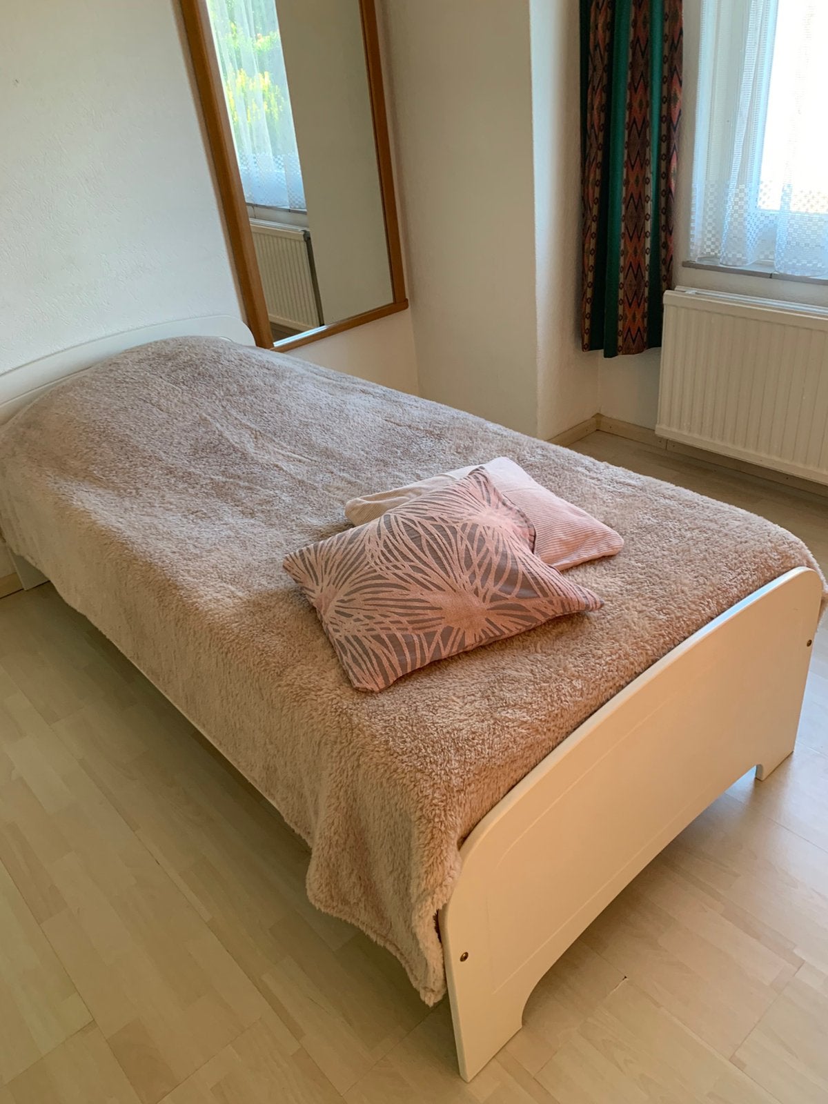 Wit eenpersoonsbed, Ophalen, Gebruikt, 90 cm, Eenpersoons