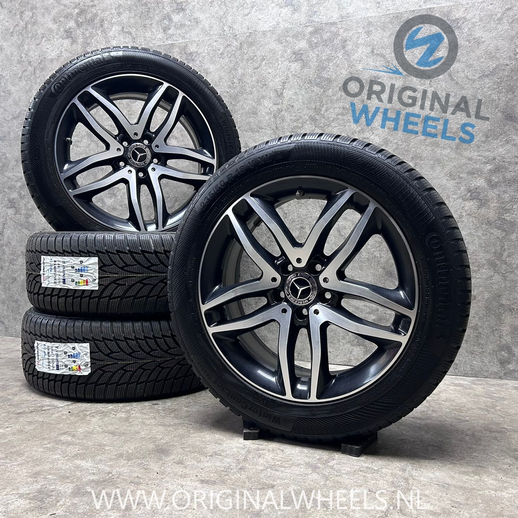 ✅ DIV 18 inch originele velgen + winterbanden Mercedes GLA, 18 inch, Gebruikt, -, -