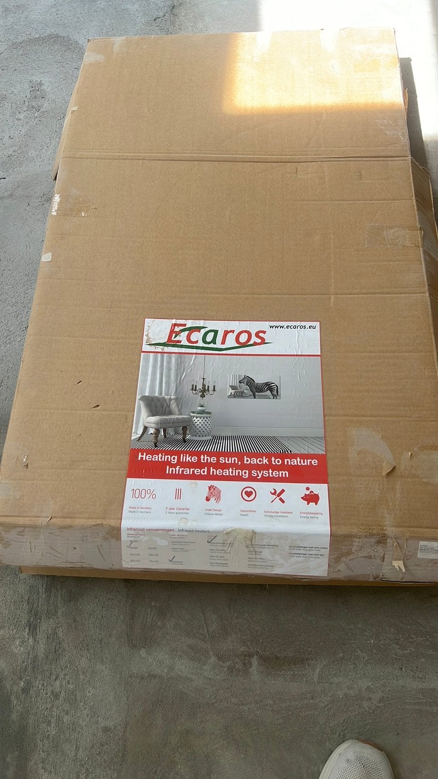 Ecaros infrarood panelen, Doe-het-zelf en Verbouw, Verwarming en Radiatoren, Ophalen, 30 tot 80 cm, Overige typen, Zo goed als nieuw
