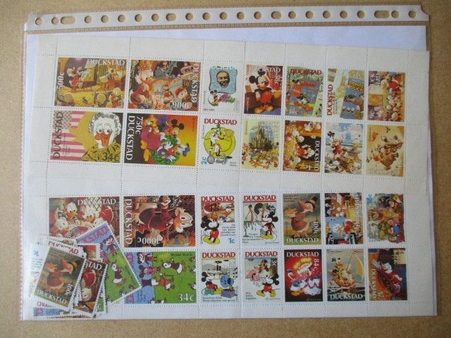 adv10186 duckstad postzegels, Ophalen, Overige figuren, Gebruikt, Overige typen