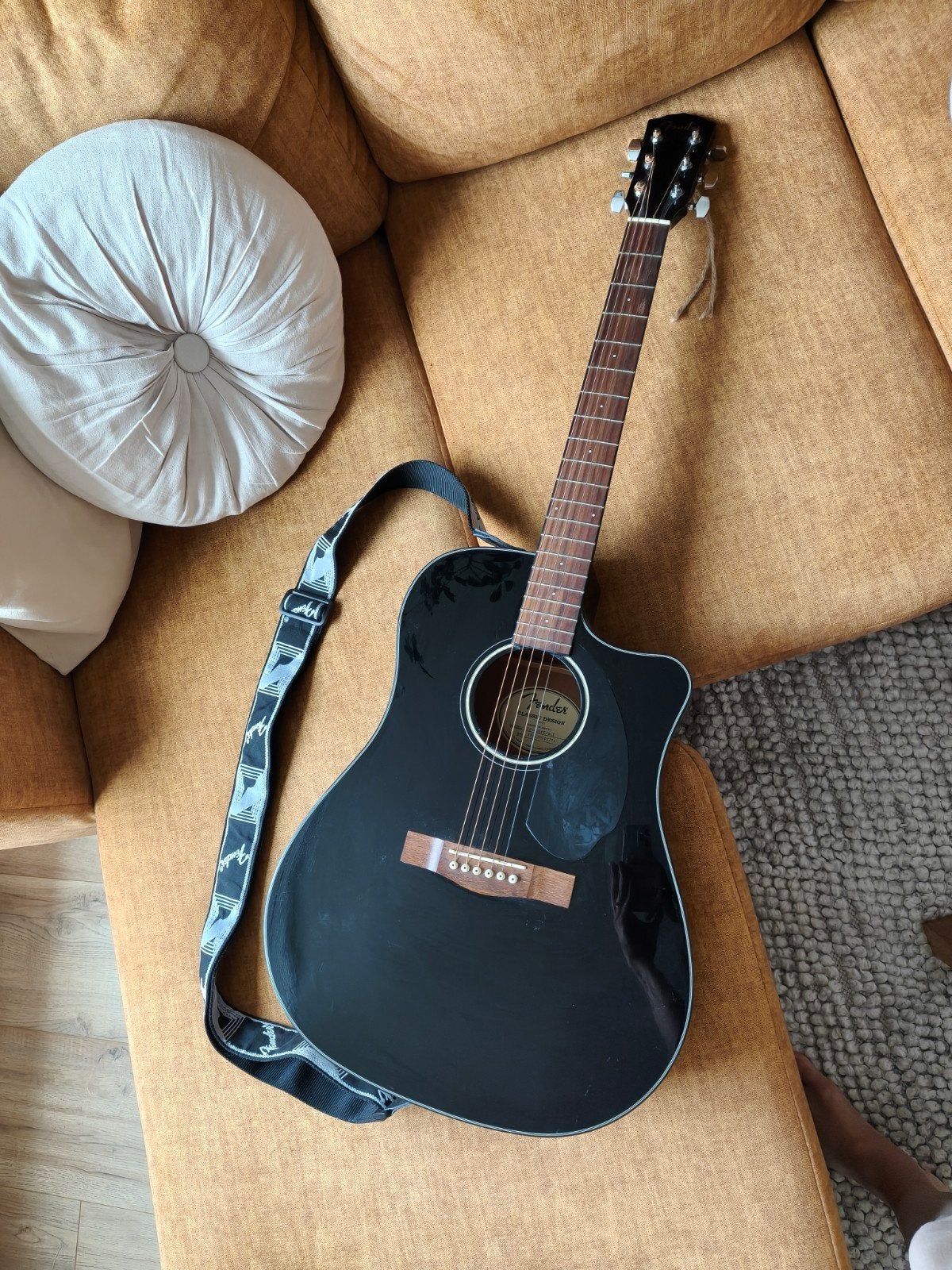 Fender CD-60SCE/BLK Westerngitaar - Zo goed als nieuw, Muziek en Instrumenten, Ophalen, Zo goed als nieuw, Western- of Steelstringgitaar