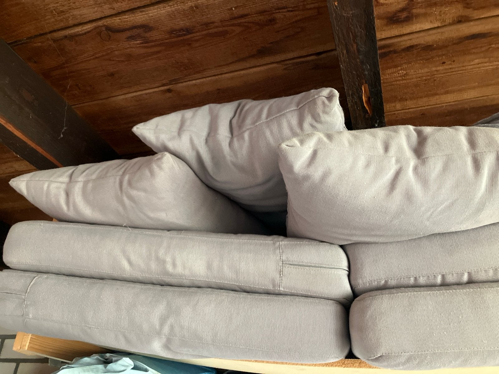 IKEA Loungeset Kussens Grijs - Schoon en Netjes, Huis en Inrichting, Woonaccessoires | Kussens, Ophalen, Gebruikt, Grijs, Vierkant
