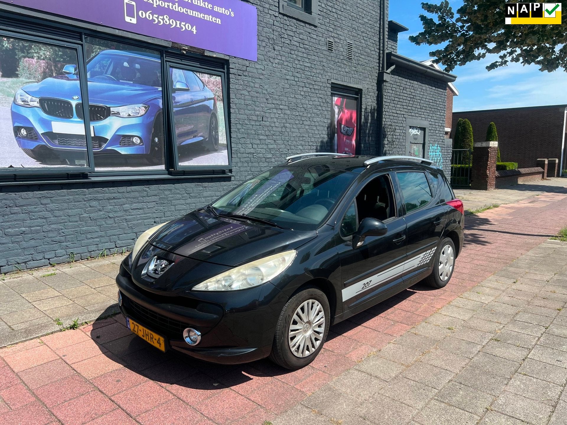 Peugeot 207 SW 1.6 VTi XS, Voorwielaandrijving, Gebruikt, 4 cilinders, Zwart