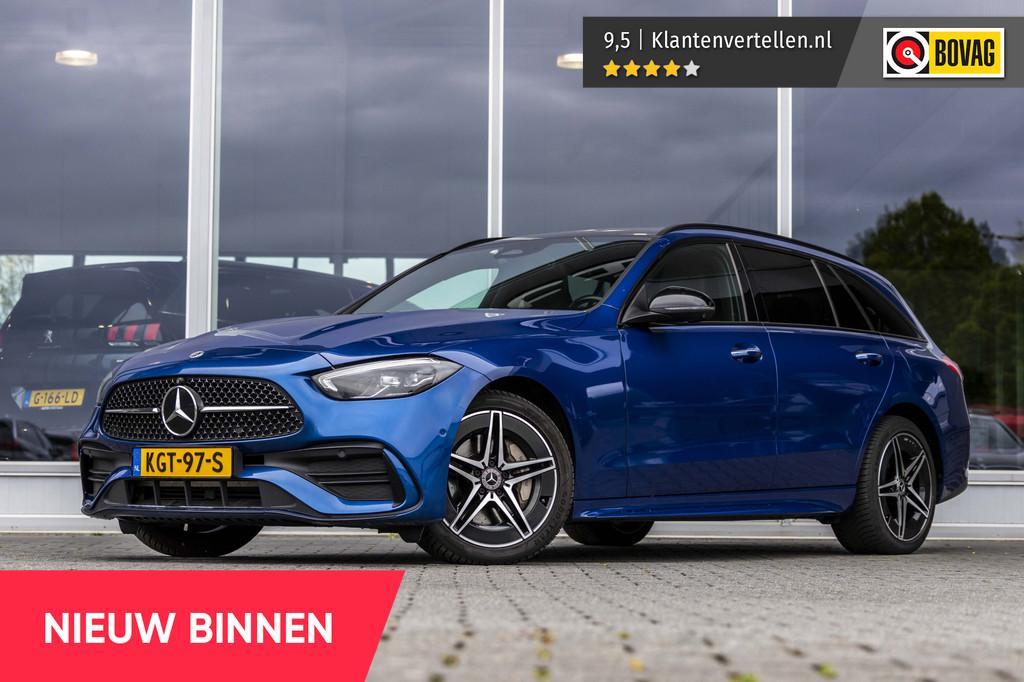 Mercedes-Benz C-Klasse Estate 300 e AMG Line | SOH 93% | Pan, 12 maanden, Achterwielaandrijving, 4 cilinders, Blauw