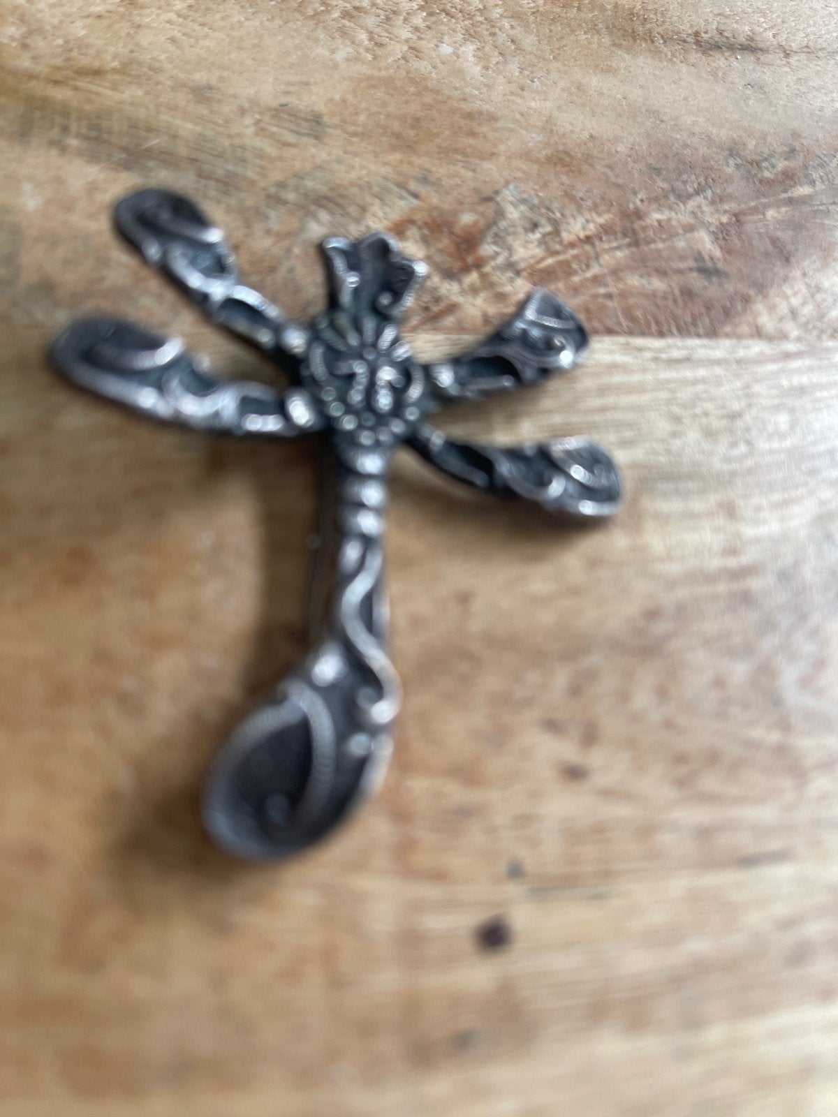 Vintage Libelle Broche/Hanger - Zilverkleurig Metaal, Overige materialen, 4 tot 7 cm, Gebruikt, Ophalen of Verzenden