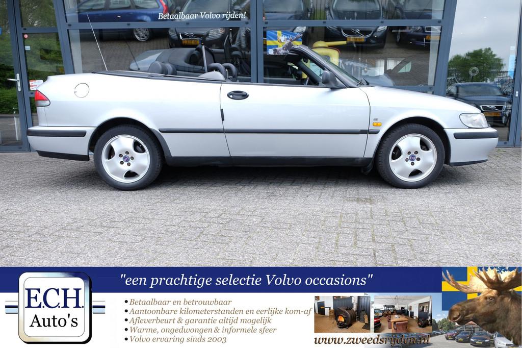Saab 9-3 Cabrio 2.0t Aut. SE, Leer, Windscherm (bj 1998), 4 stoelen, Leder, Bedrijf, 154 pk