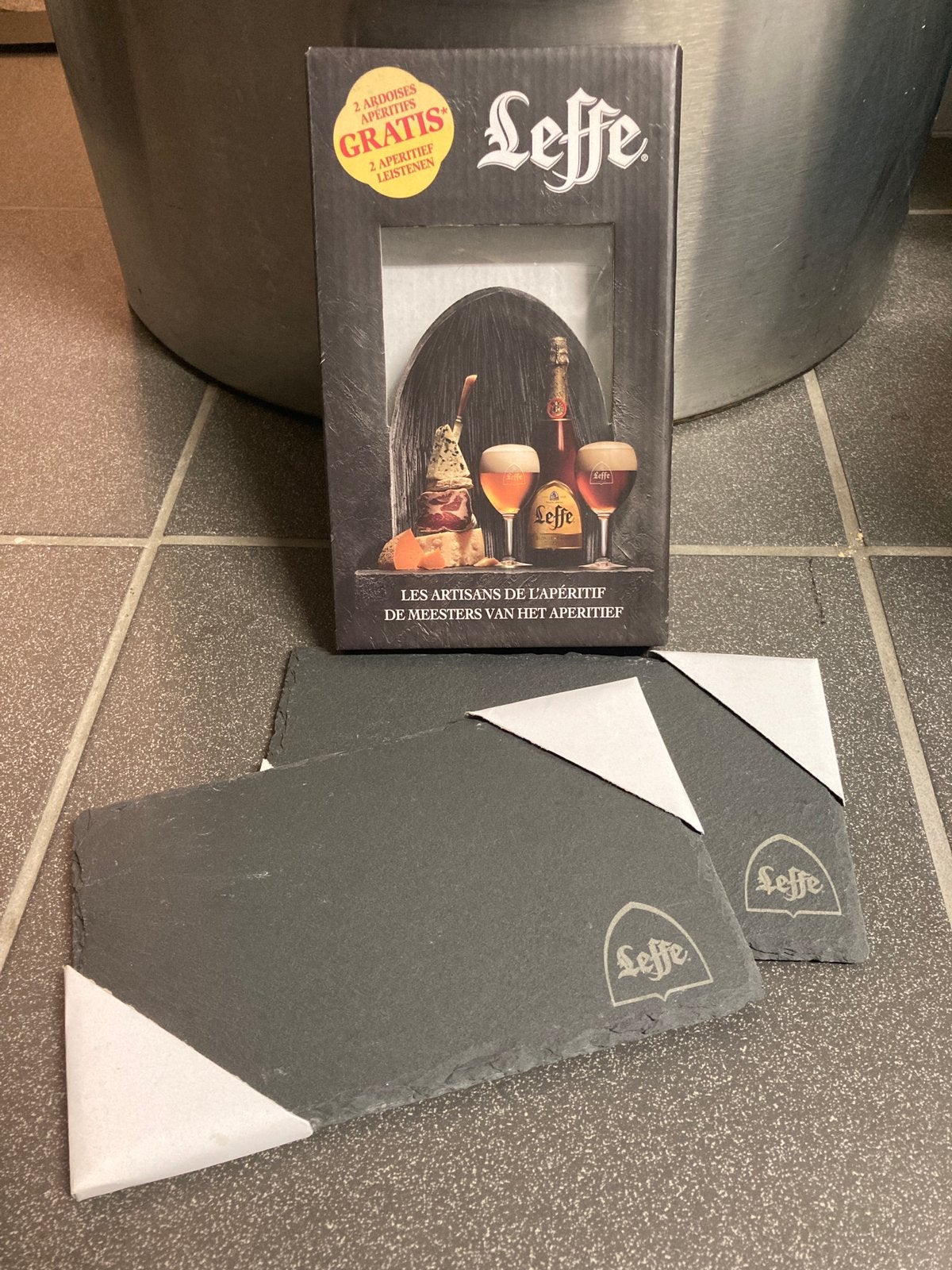 Twee Leffe aperitief leisteen plankjes  (nieuw), Ophalen of Verzenden, Zo goed als nieuw, Overige merken