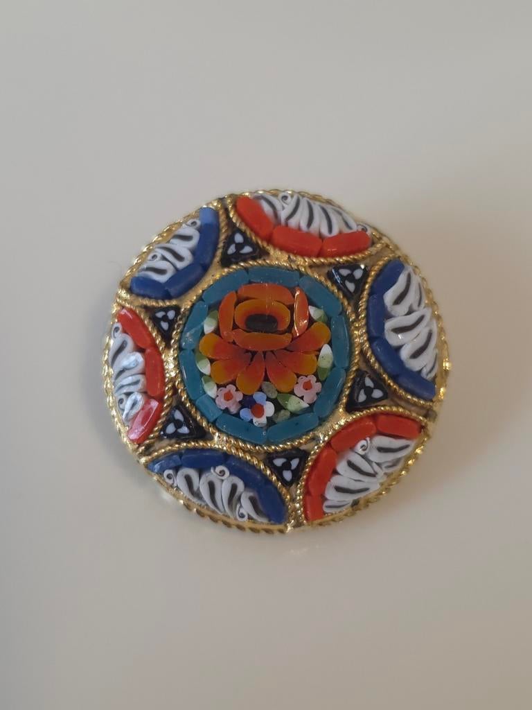 Micro mozaïek broche bloem, Overige materialen, Zwanensingel 239, Zo goed als nieuw, Opallove