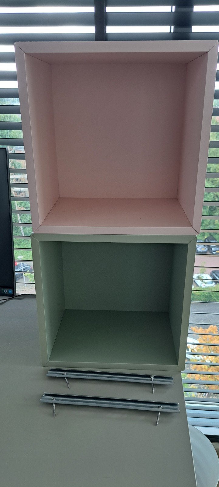 Roze en mintgroene opbergkubussen, Ophalen, Zo goed als nieuw