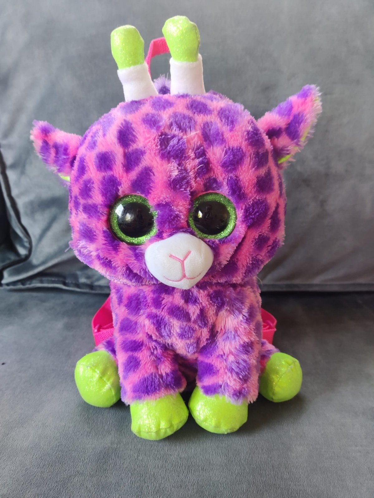 TY Rugzak Roze/Paars Giraffe, Overige merken, Minder dan 30 cm, Ophalen of Verzenden, Minder dan 25 cm