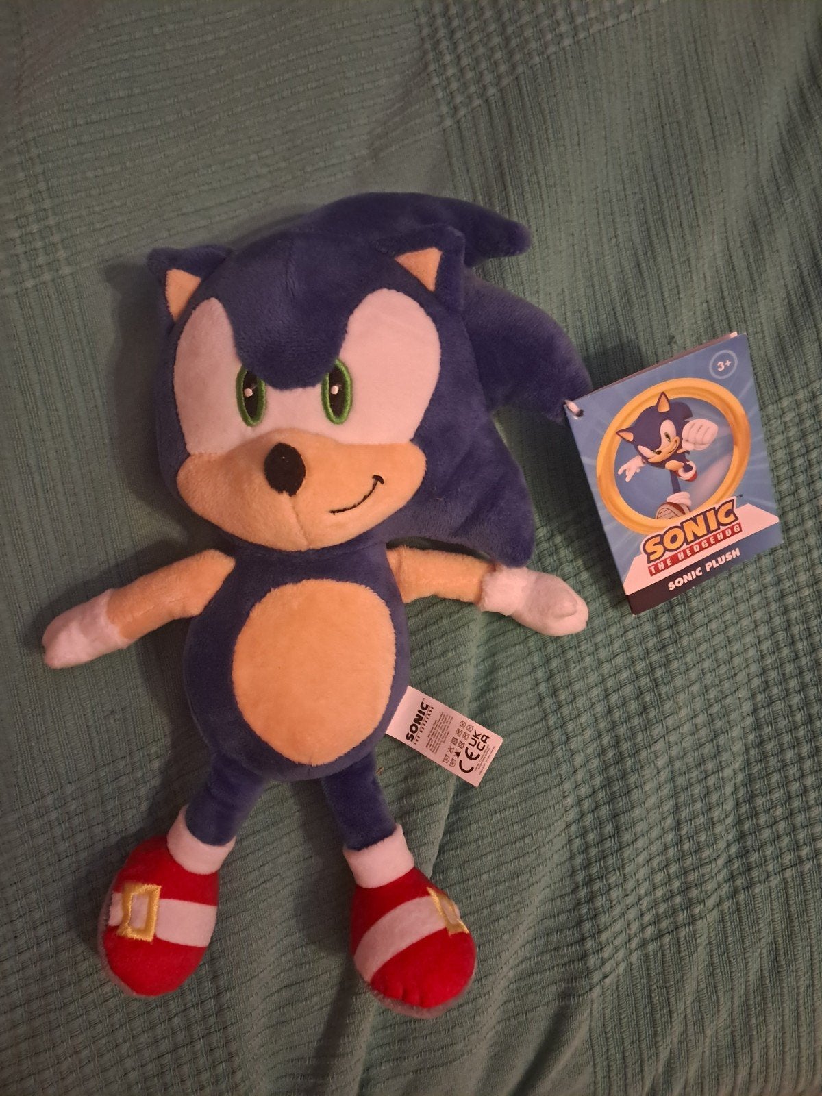 Sonic knuffel met kaartje, Overige karakters, Overige typen, Blauw, Nieuw