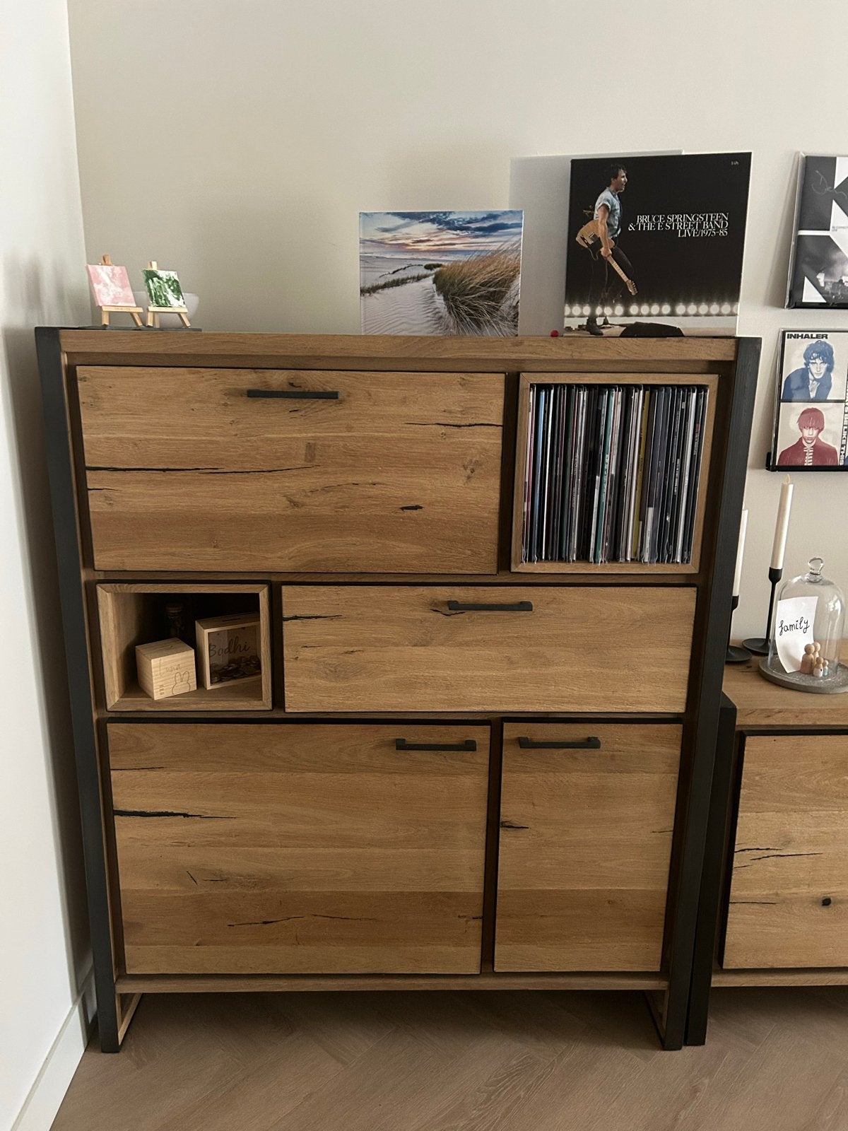 Henders en Hazel dressoir/kast van hoge kwaliteit hout, Ophalen, Gebruikt, 100 tot 150 cm, Met lade(s)