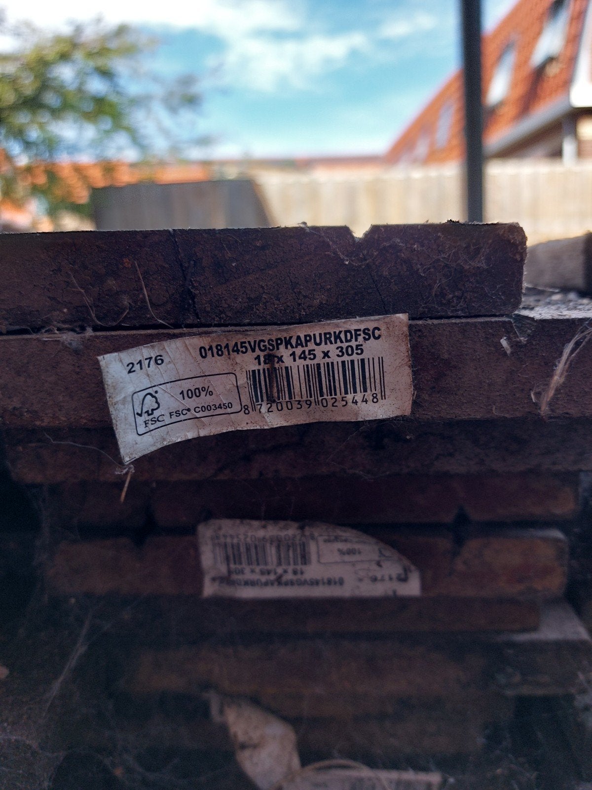 Bilinga planken 18x145x305  +/- 55 stuks, Ophalen, Minder dan 25 mm, Zo goed als nieuw, Plank