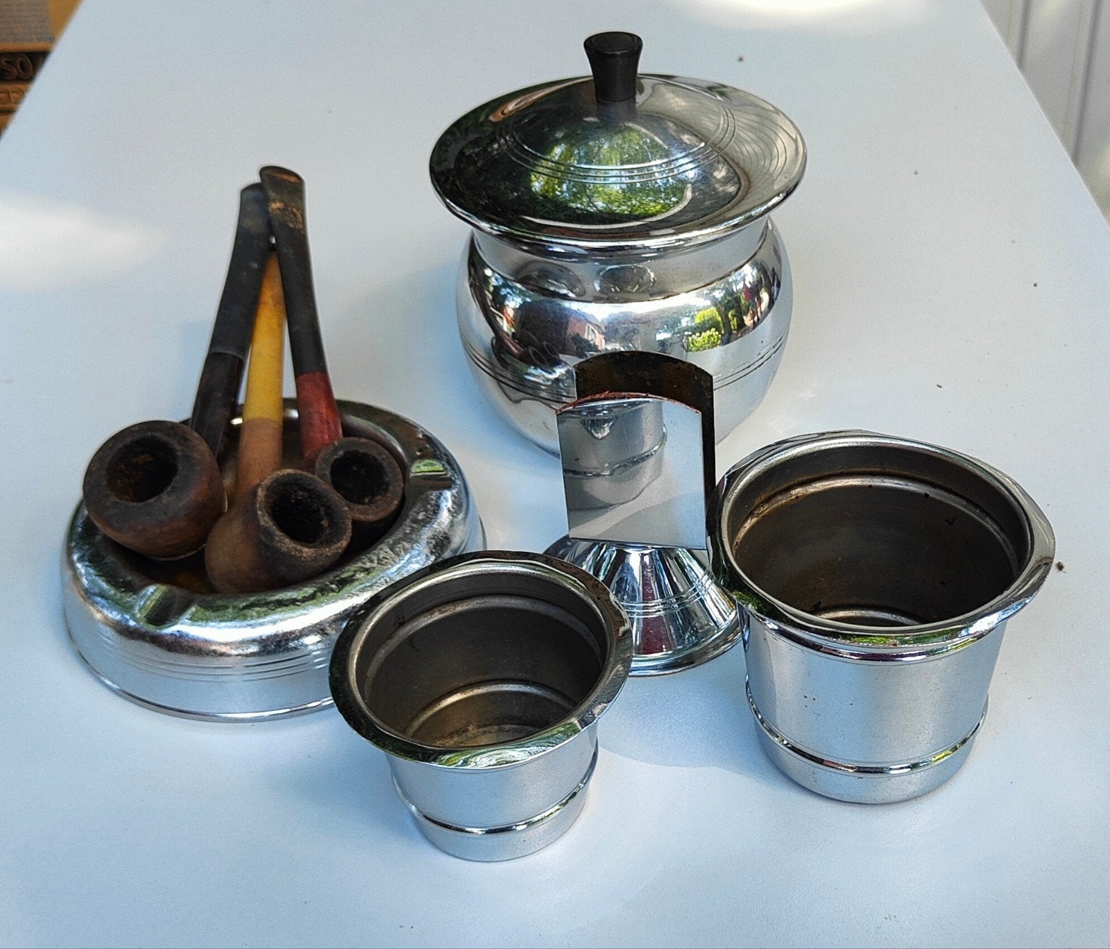 Uit de oude doos, art deco rookset, Ophalen of Verzenden