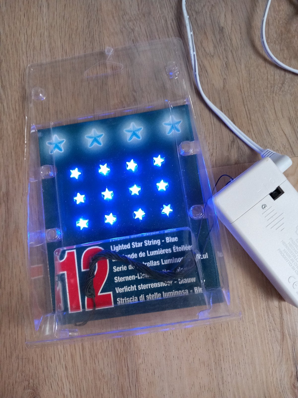 lemax kerstdorp sterretjes verlichting blauw, Diversen, Kerst, Ophalen of Verzenden