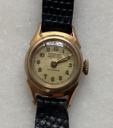 vintage Pontiac dames horloge, Overige merken, Overige materialen, Met bandje, Polshorloge
