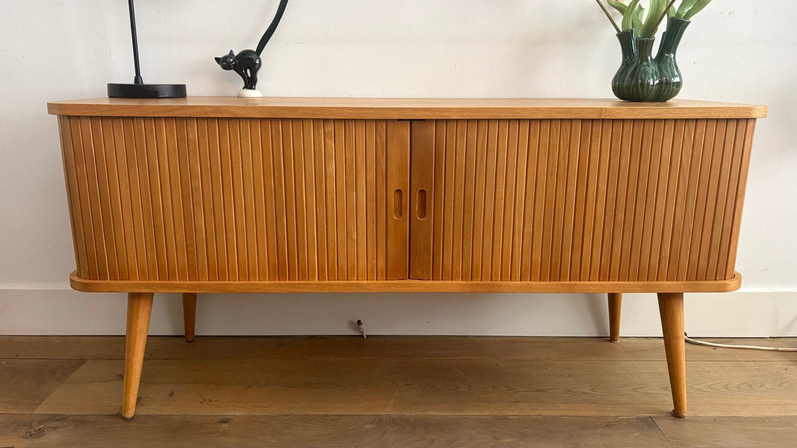 Dressoir barbier naturel merk Zuiver, Huis en Inrichting, Kasten | Dressoirs, Ophalen, Gebruikt, 100 tot 150 cm, 25 tot 50 cm