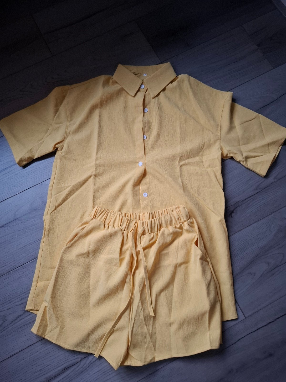 Gele 2-Delige Dames Zomerset Blouse en Shorts Maat S, Kleding | Dames, Verzenden, Nieuw, Geel