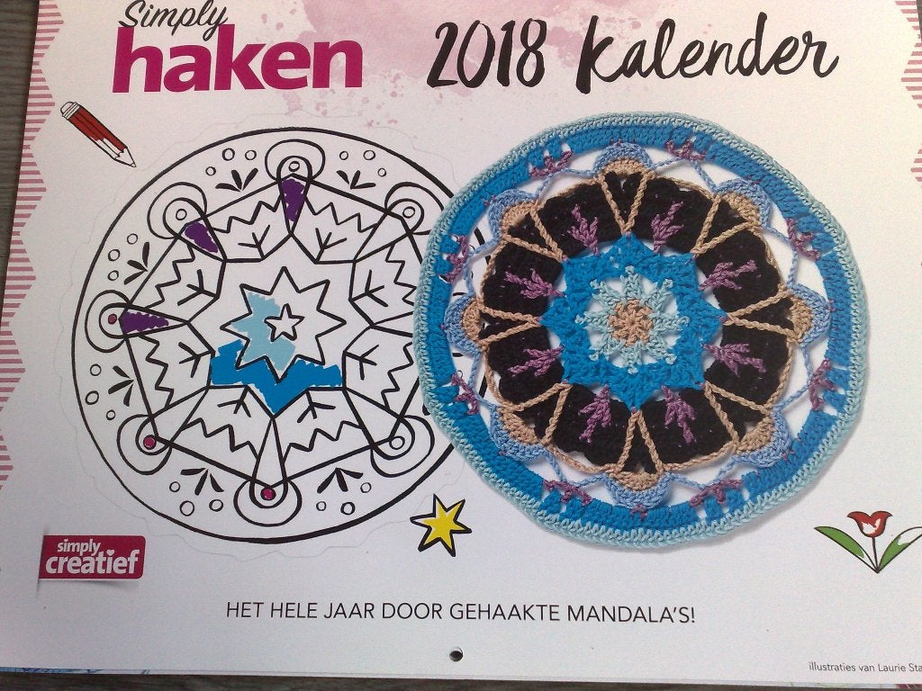 Simply Haken patronen '' Kalender 2018 '', Hobby en Vrije tijd, Breien en Haken, Verzenden, Zo goed als nieuw, Haken, Patroon of Boek