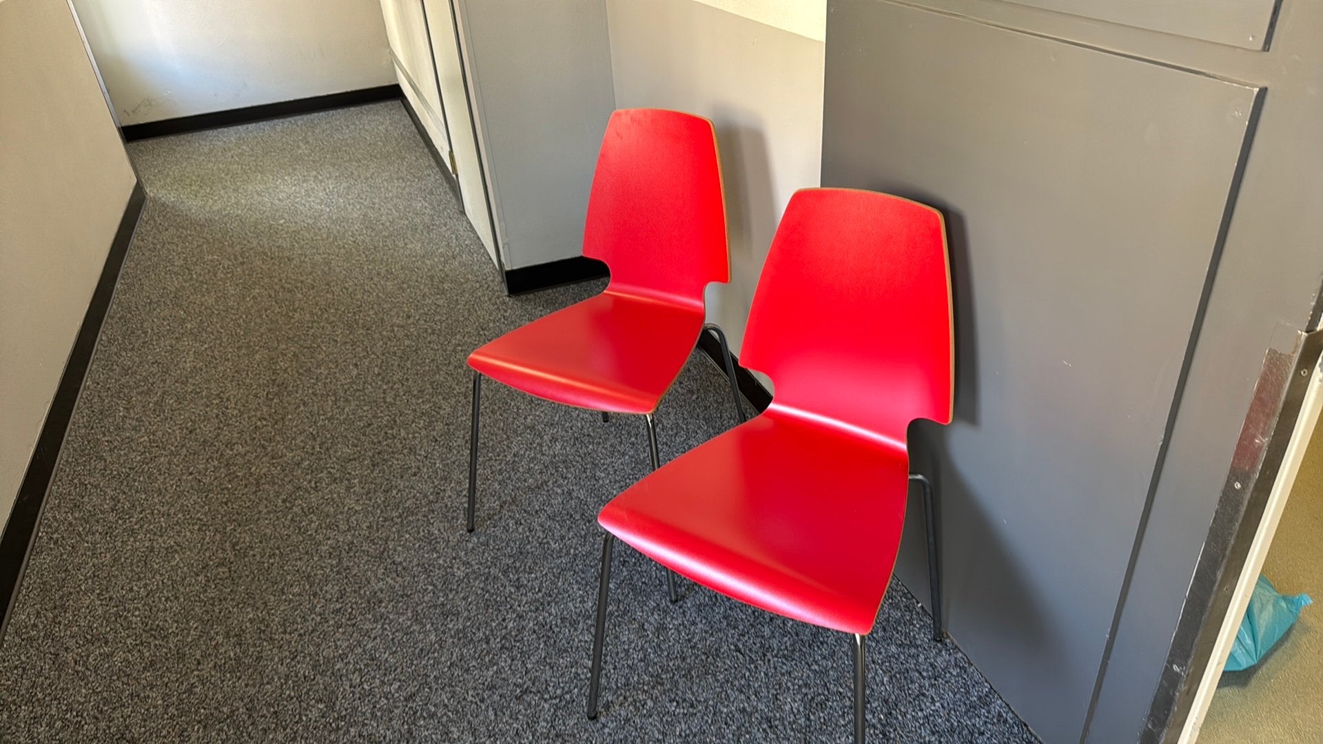 Ikea vilmar 4 stoelen, Huis en Inrichting, Stoelen, Ophalen, Zo goed als nieuw, Rood