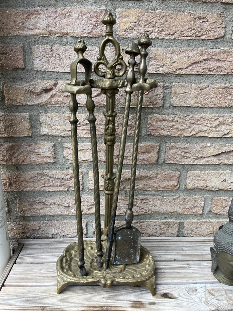 Messing Haardstel, Huis en Inrichting, Haarden, Ophalen of Verzenden, Gebruikt, Vrijstaande haard, Overige soorten