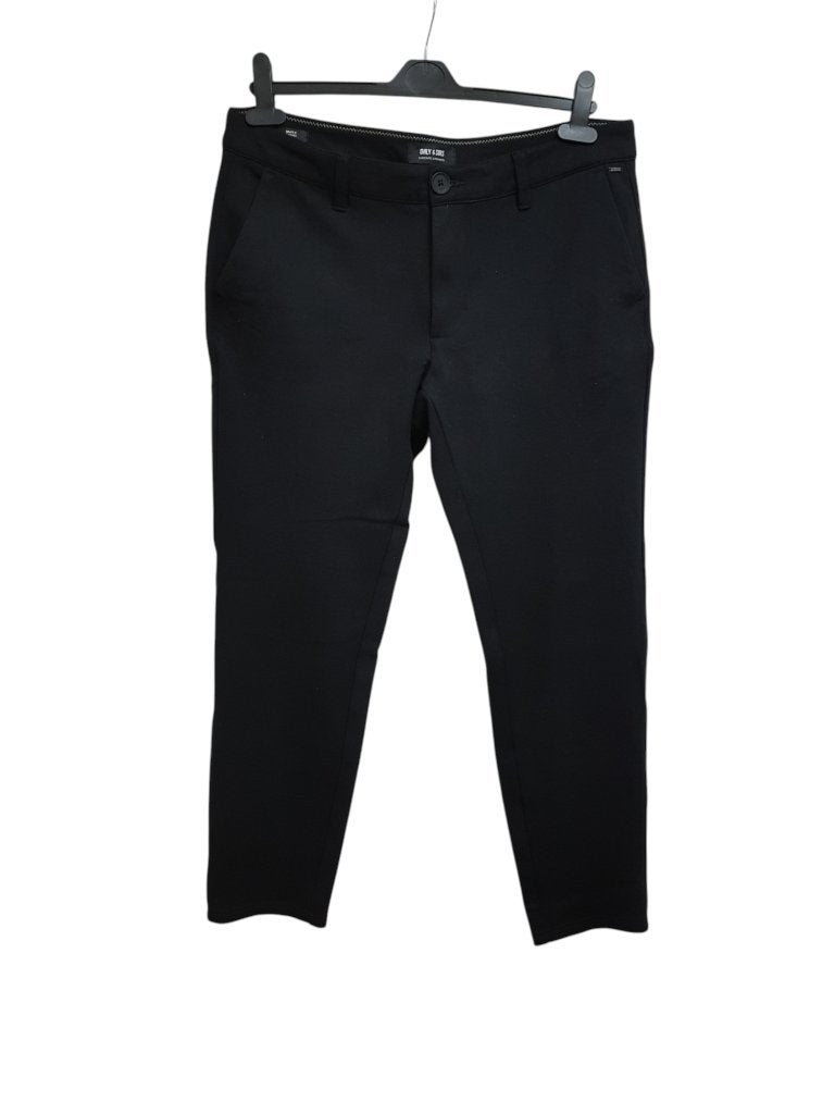 Mooie zwarte ONLY & SONS tapered jog pant Mark maat 32/32., Kleding | Heren, Zwart, Zo goed als nieuw, Only & Sons, Verzenden