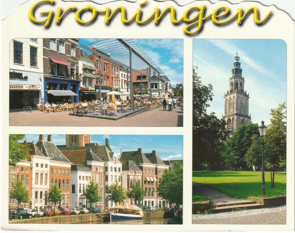 Ansichtkaart Groningen, Verzamelen, Ansichtkaarten | Nederland, Ophalen of Verzenden, 1980 tot heden, Gelopen, Groningen