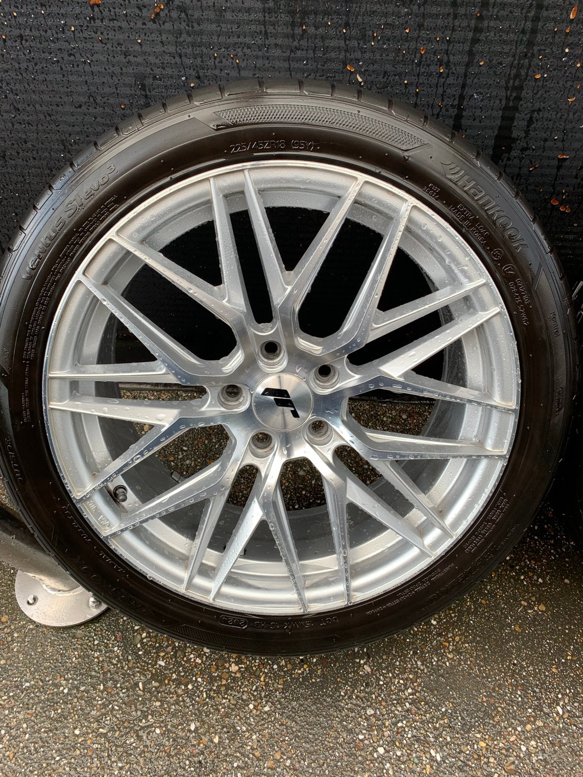 JR Wheels 18 inch met Hancook tires, Ophalen, 18 inch, Gebruikt, Velg(en)