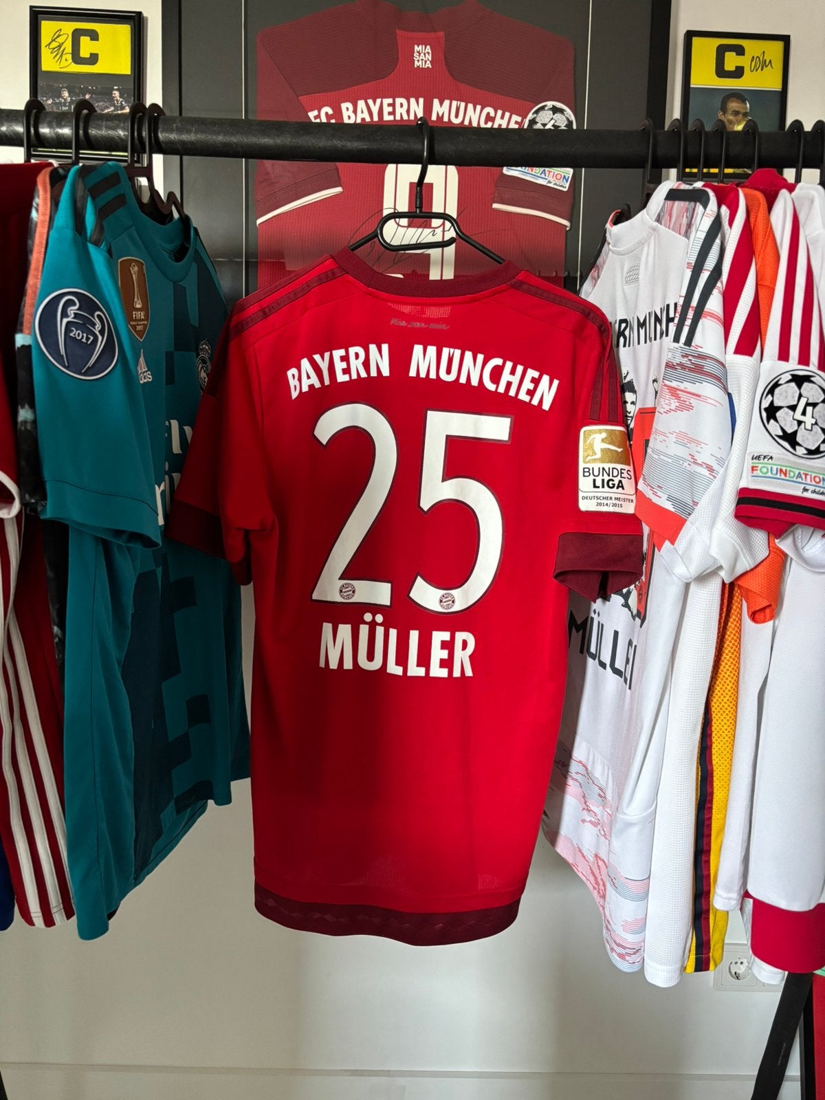 Authentiek Bayern München 15/16 shirt | Müller 25 | Maat M, Ophalen of Verzenden, Zo goed als nieuw, Buitenlandse clubs, Shirt