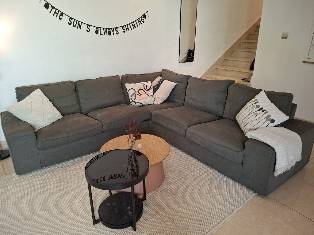 Ikea Kivik hoekbank grijs groen, Ophalen, Gebruikt, Hoekbank, 200 tot 250 cm