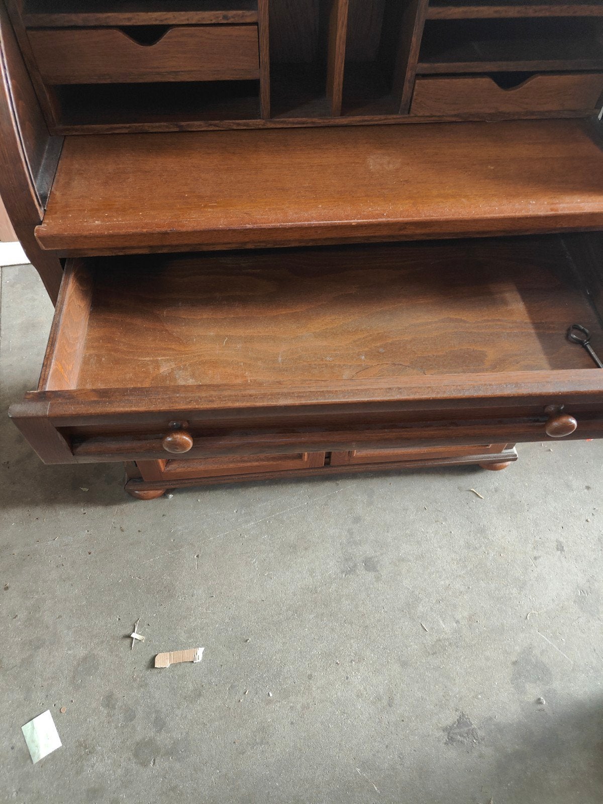 Antiek rolluikbureau van eikenhout, Ophalen of Verzenden