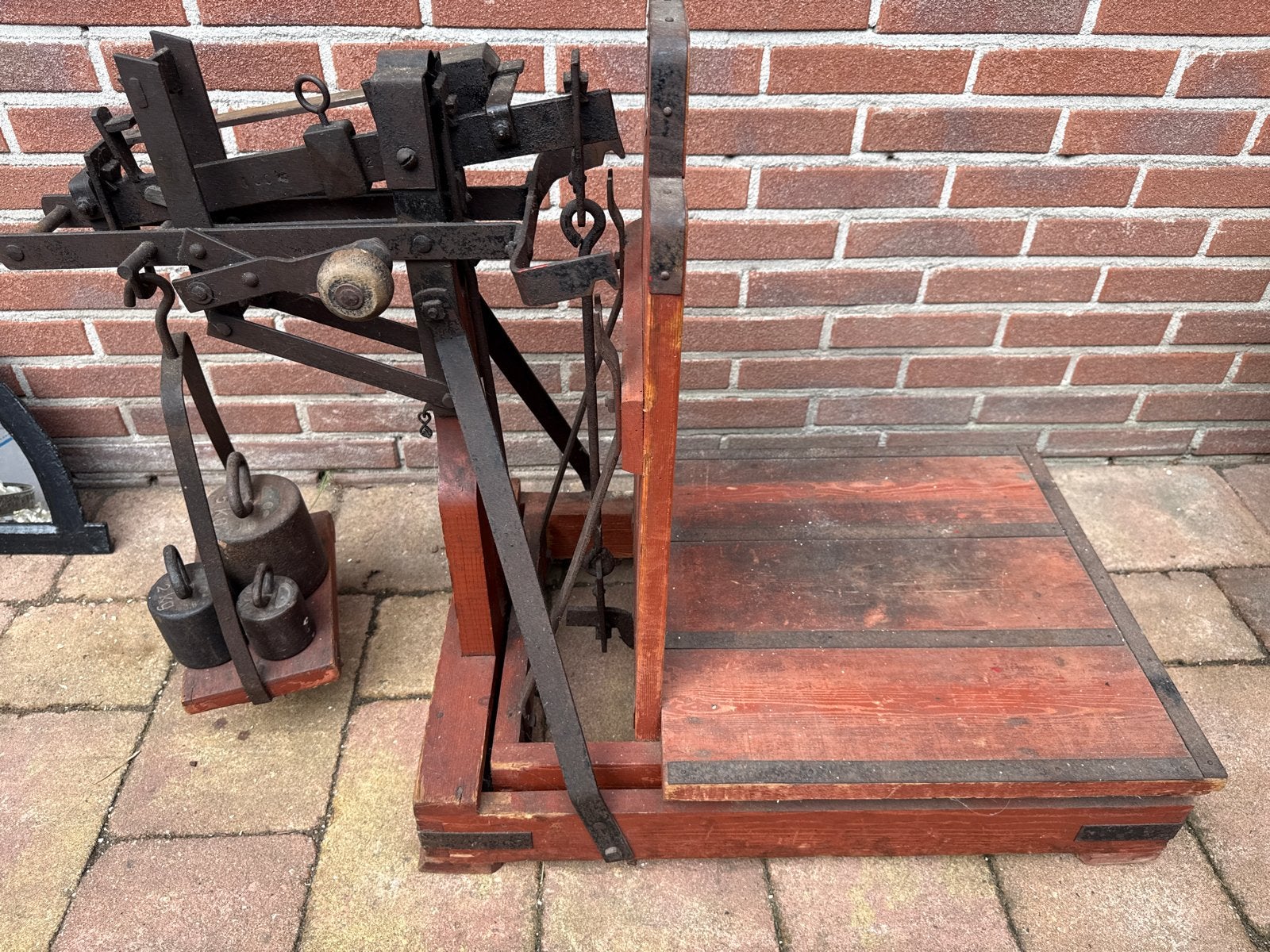 Antieke Vloerweegschaal - 100 kg - Geleverd 1962, Ophalen of Verzenden, Gebruikt, Vloerweegschaal, 50 tot 100 kg
