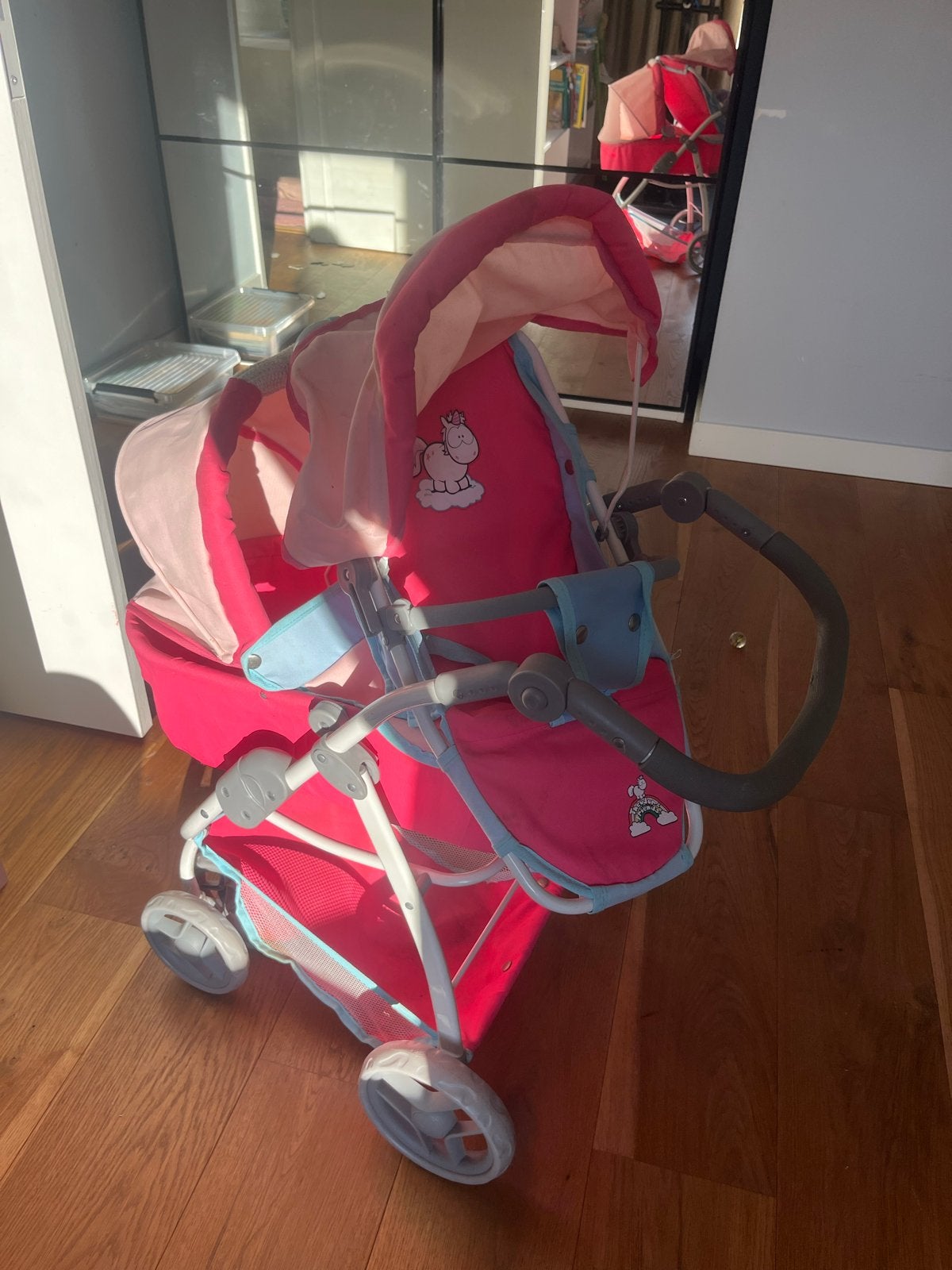 Roze Speelgoed Kinderwagen en Buggy met Eenhoorn, Ophalen, Gebruikt, Overige typen