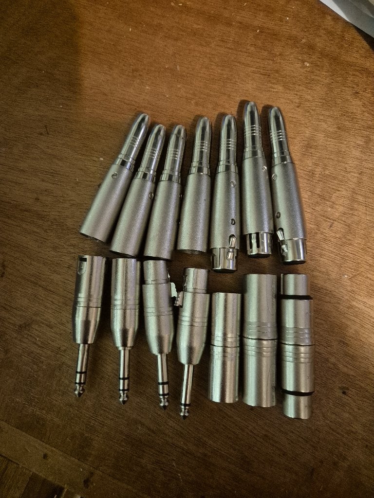 XLR adapters - 14 stuks, Ophalen, Zo goed als nieuw, Apparatuur