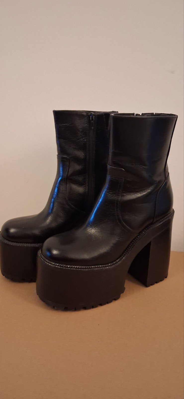 Jeffrey Campbell Deadz, Verzenden, Zwart, Lage of Enkellaarzen, Zo goed als nieuw