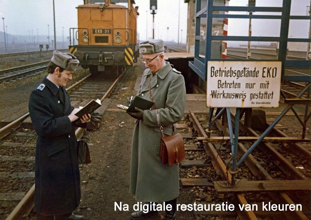DDR Foto Betriebsschutz Volkspolizei Zware Industrie VOPO, Verzenden, Overige soorten, Duitsland, Foto of Poster