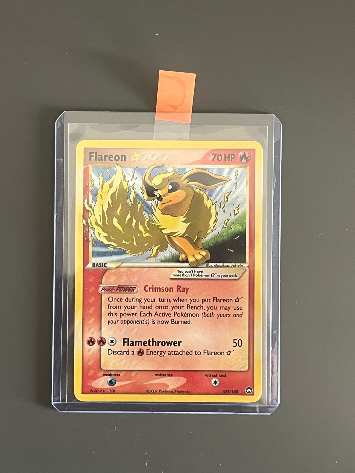 Gold Star Flareon #100, Ophalen of Verzenden, Zo goed als nieuw, Losse kaart, Foil